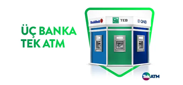 TEB Ortak ATM’leri (Ücretsiz 3 Banka ATM’si)